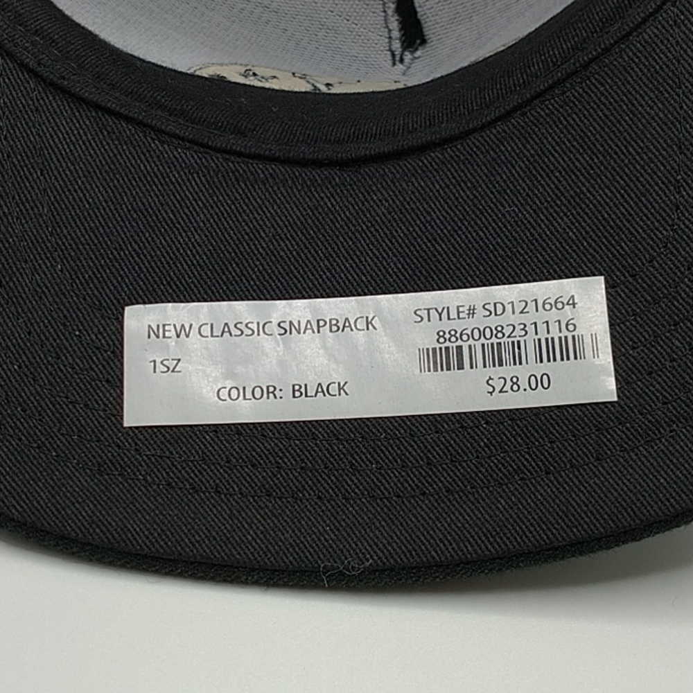FLY SOCIETY New Classic Black Snapback Hat/Cap - Picture 4 of 7